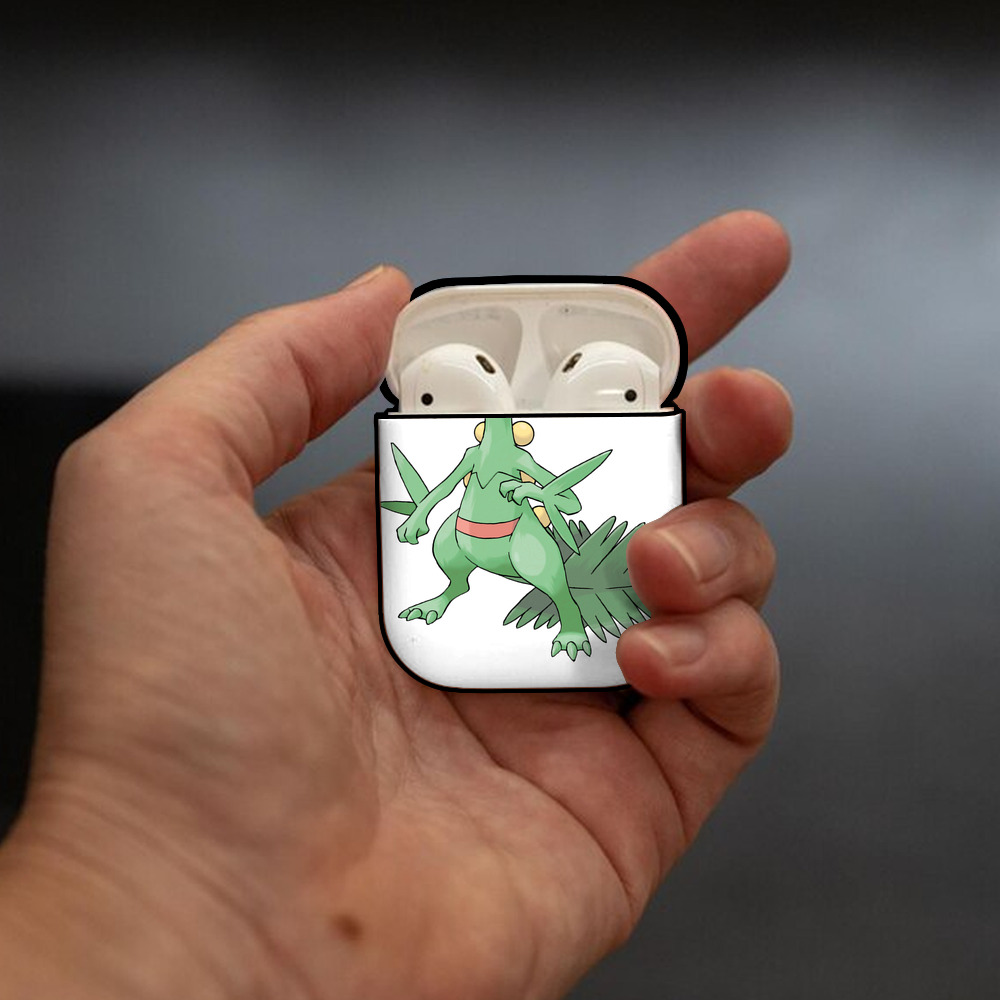ポケットモンスター Pokémon AirPods 第2世代保護ケース ハードシェル ブラック 耐衝撃・防指紋・カラビナ付き