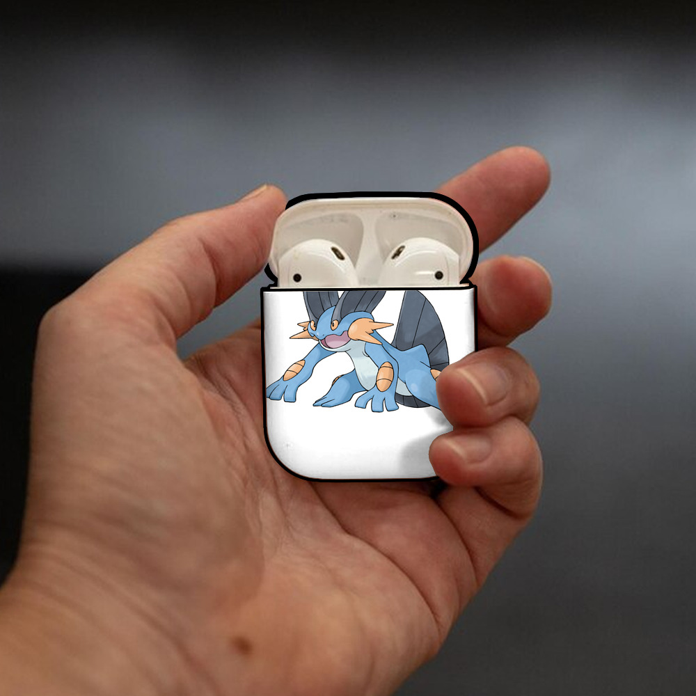 ポケットモンスター Pokémon AirPods 第2世代保護ケース ハードシェル ブラック 耐衝撃・防指紋・カラビナ付き