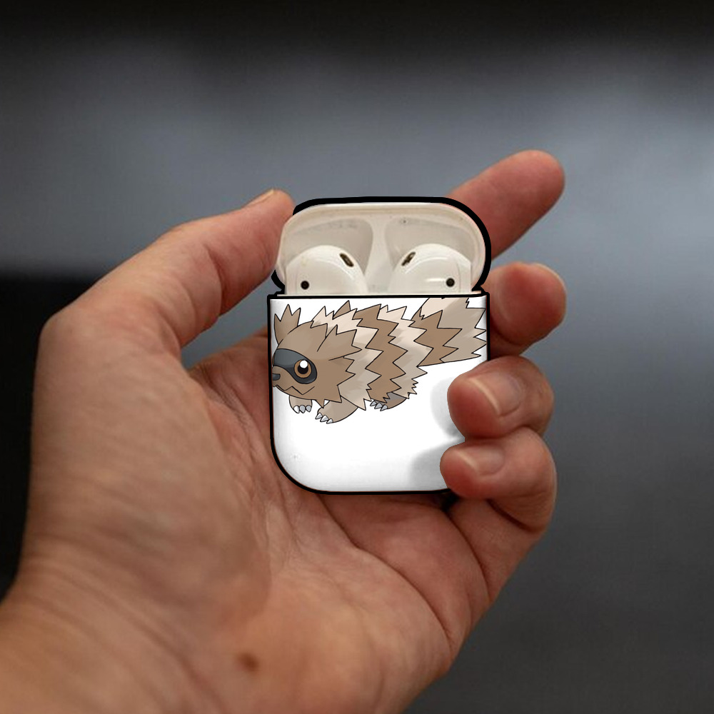ポケットモンスター Pokémon AirPods 第2世代保護ケース ハードシェル ブラック 耐衝撃・防指紋・カラビナ付き