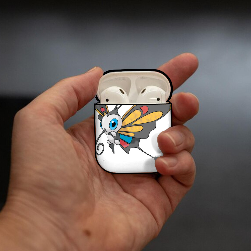 ポケットモンスター Pokémon AirPods 第2世代保護ケース ハードシェル ブラック 耐衝撃・防指紋・カラビナ付き