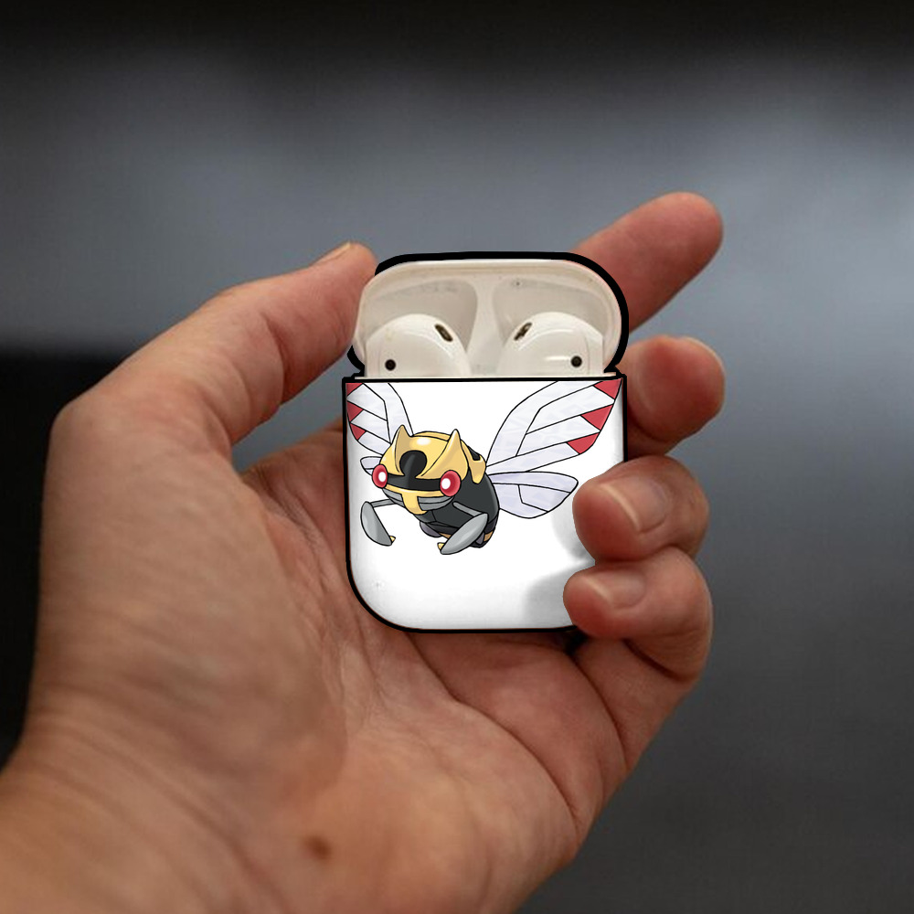 ポケットモンスター Pokémon AirPods 第2世代保護ケース ハードシェル ブラック 耐衝撃・防指紋・カラビナ付き