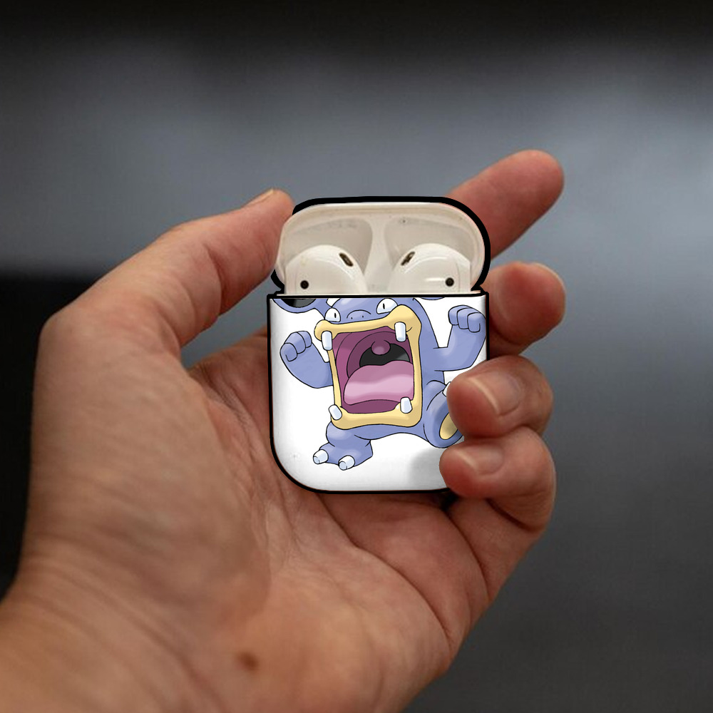 ポケットモンスター Pokémon AirPods 第2世代保護ケース ハードシェル ブラック 耐衝撃・防指紋・カラビナ付き