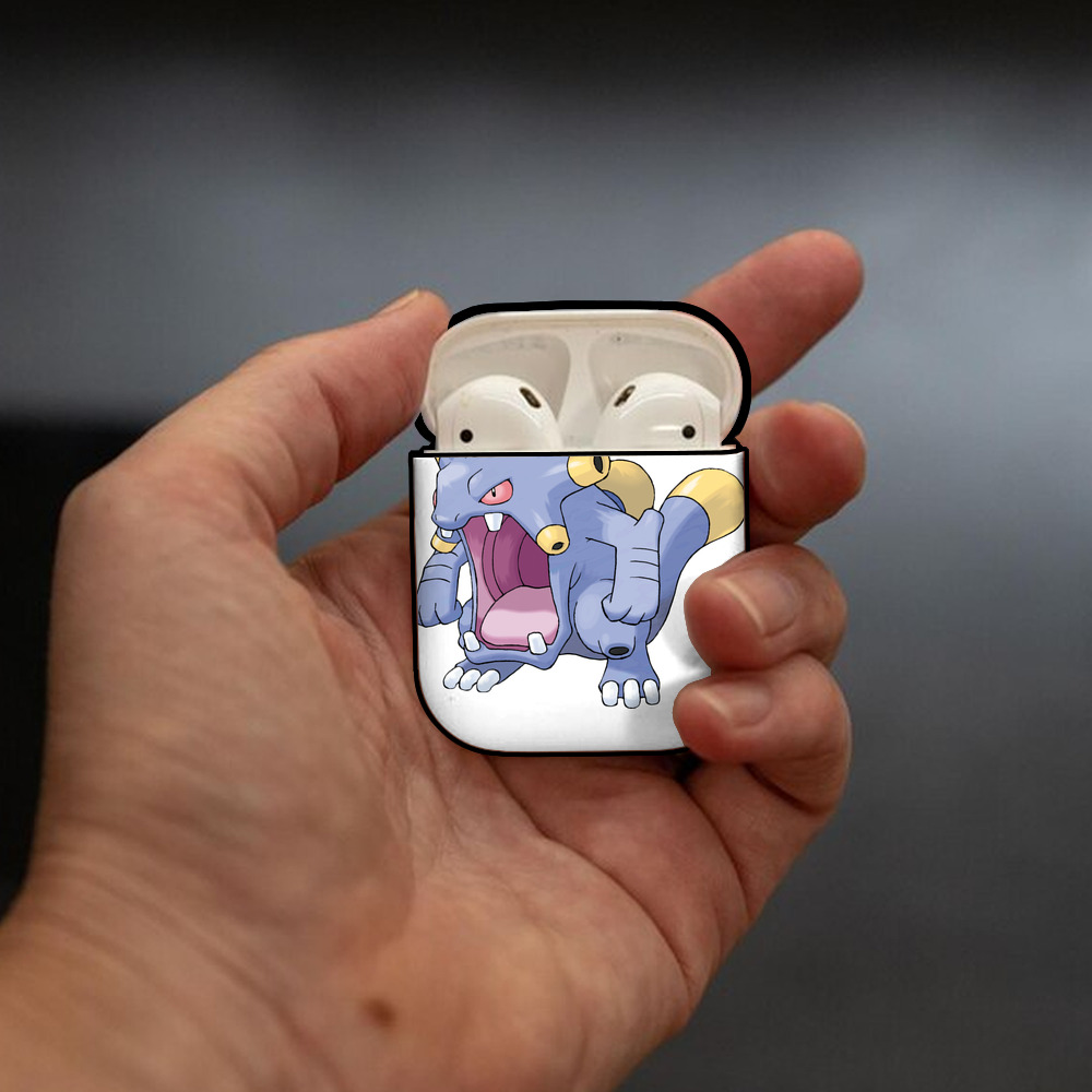 ポケットモンスター Pokémon AirPods 第2世代保護ケース ハードシェル ブラック 耐衝撃・防指紋・カラビナ付き