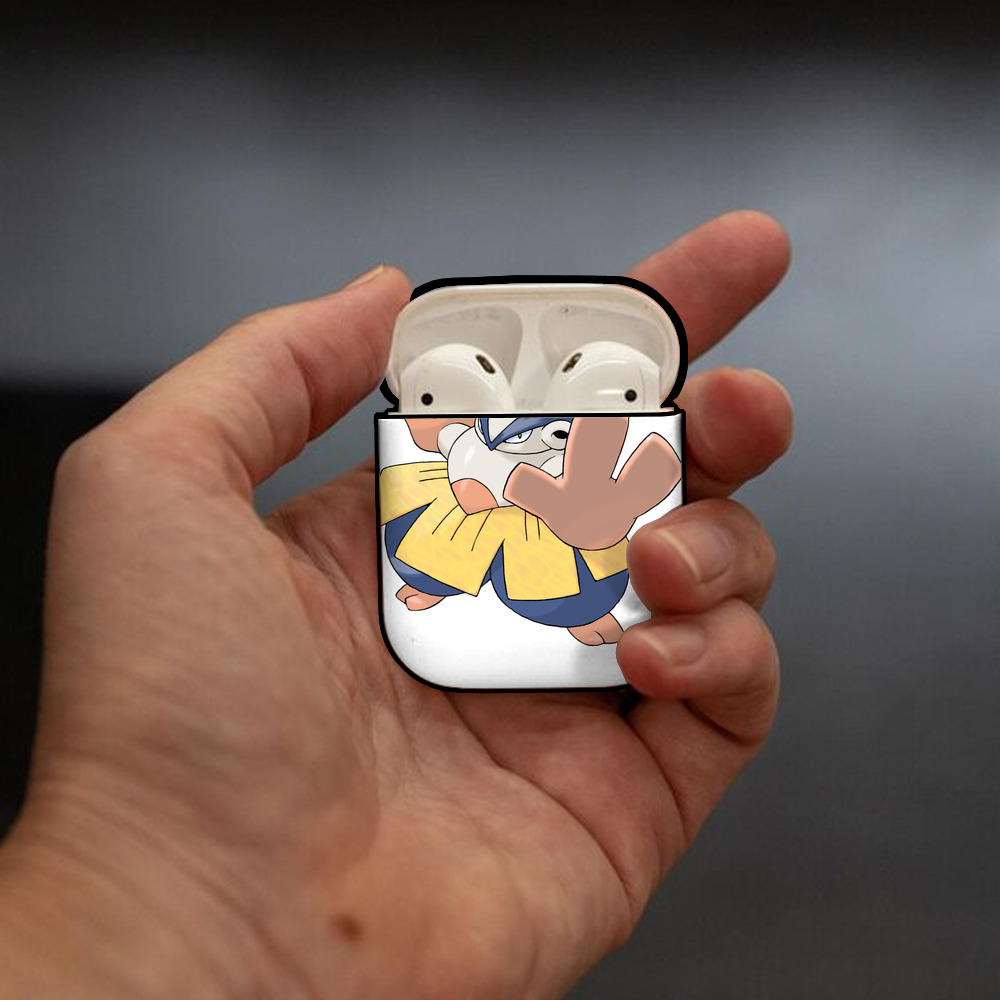 ポケットモンスター Pokémon AirPods 第2世代保護ケース ハードシェル ブラック 耐衝撃・防指紋・カラビナ付き