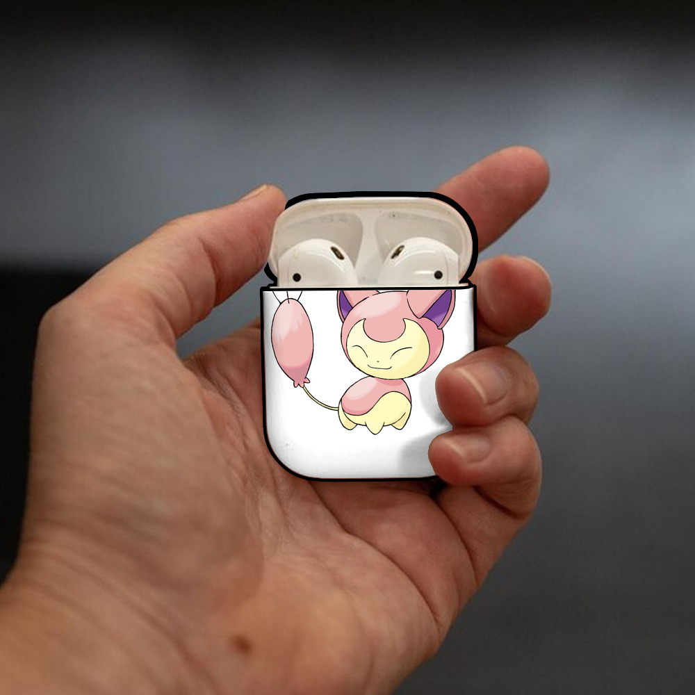 ポケットモンスター Pokémon AirPods 第2世代保護ケース ハードシェル ブラック 耐衝撃・防指紋・カラビナ付き