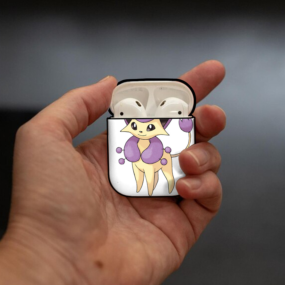 ポケットモンスター Pokémon AirPods 第2世代保護ケース ハードシェル ブラック 耐衝撃・防指紋・カラビナ付き