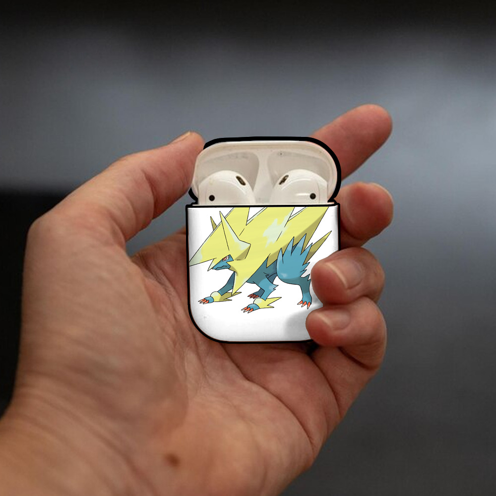 ポケットモンスター Pokémon AirPods 第2世代保護ケース ハードシェル ブラック 耐衝撃・防指紋・カラビナ付き