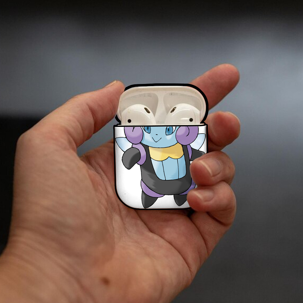 ポケットモンスター Pokémon AirPods 第2世代保護ケース ハードシェル ブラック 耐衝撃・防指紋・カラビナ付き