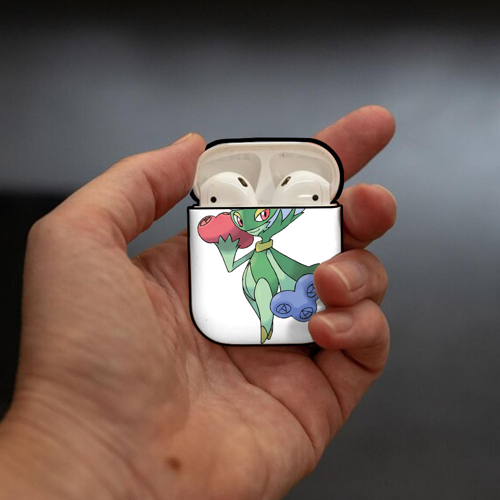 ポケットモンスター Pokémon AirPods 第2世代保護ケース ハードシェル ブラック 耐衝撃・防指紋・カラビナ付き