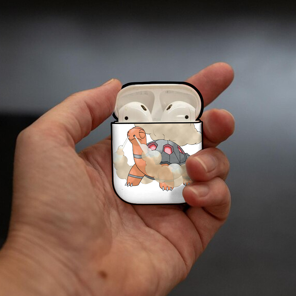 ポケットモンスター Pokémon AirPods 第2世代保護ケース ハードシェル ブラック 耐衝撃・防指紋・カラビナ付き