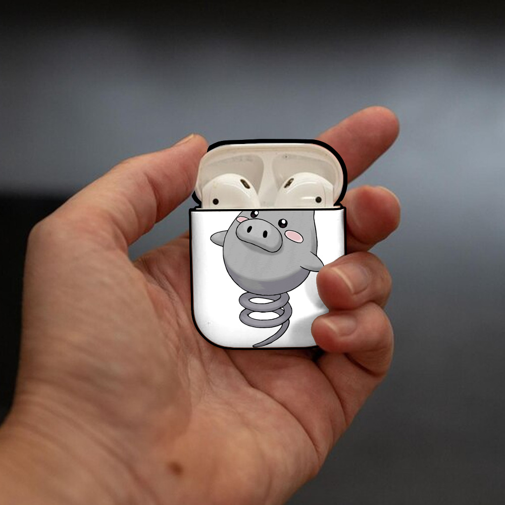 ポケットモンスター Pokémon AirPods 第2世代保護ケース ハードシェル ブラック 耐衝撃・防指紋・カラビナ付き