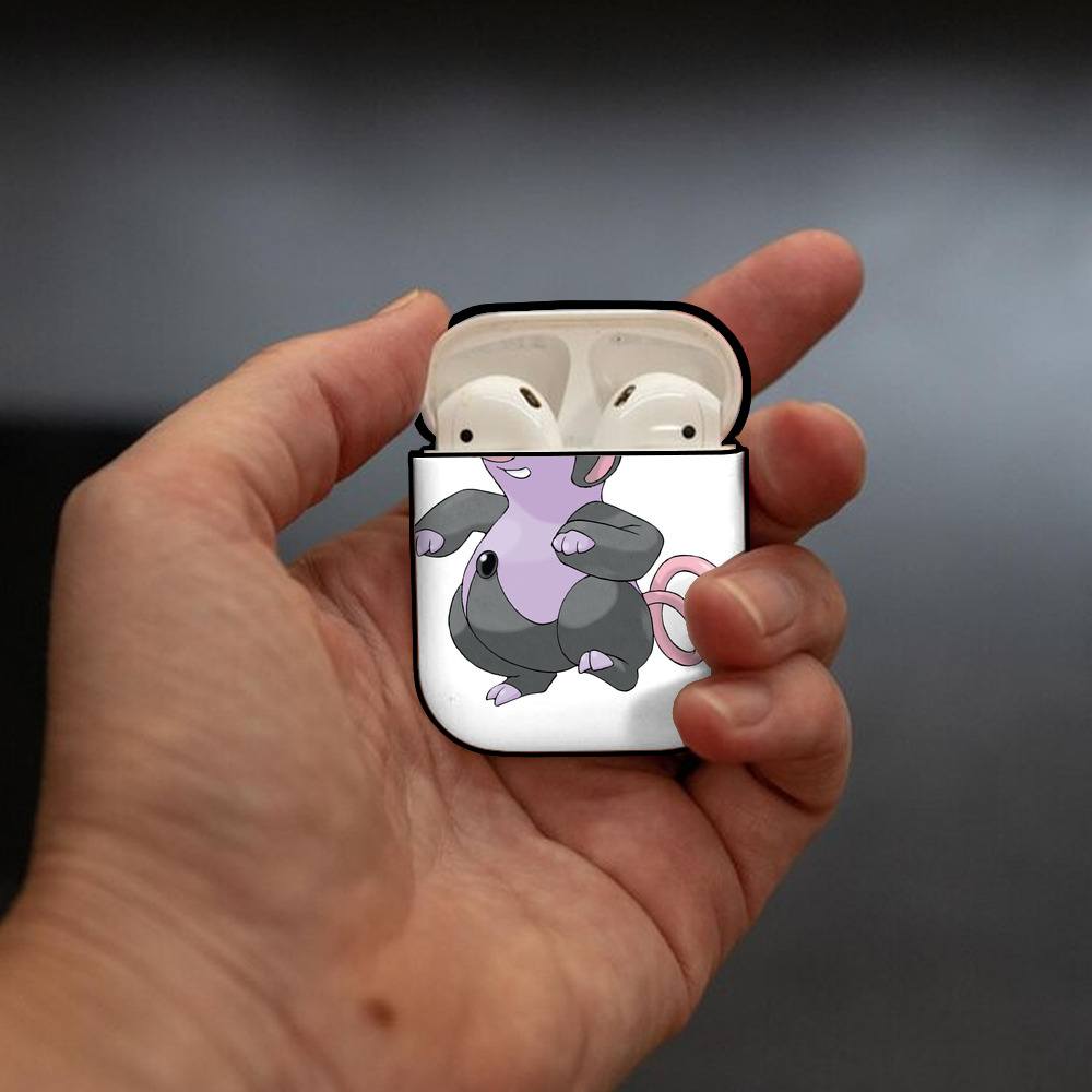 ポケットモンスター Pokémon AirPods 第2世代保護ケース ハードシェル ブラック 耐衝撃・防指紋・カラビナ付き