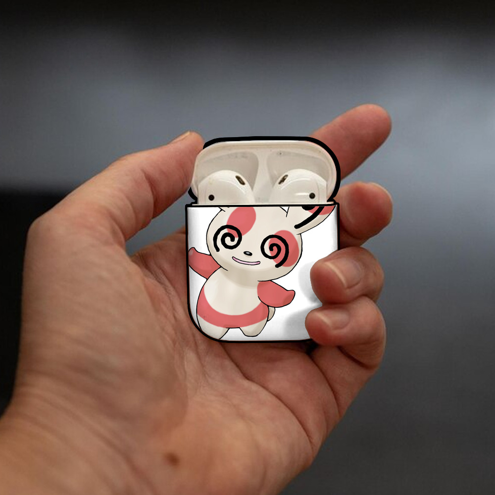 ポケットモンスター Pokémon AirPods 第2世代保護ケース ハードシェル ブラック 耐衝撃・防指紋・カラビナ付き