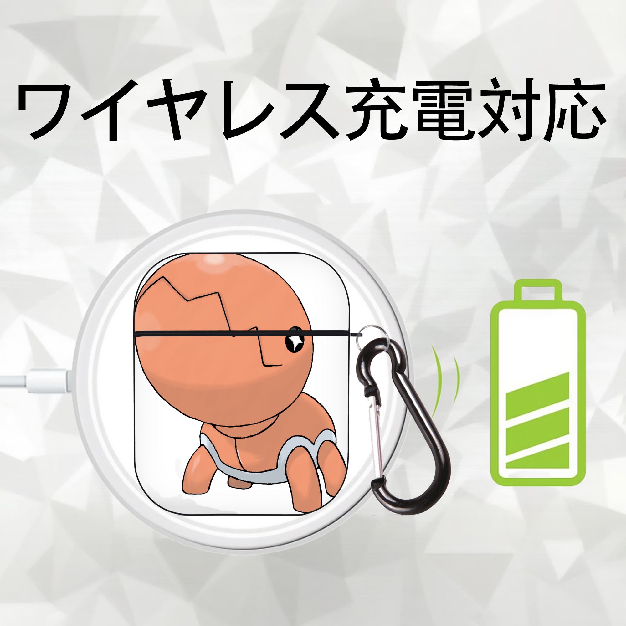 ポケットモンスター Pokémon AirPods 第2世代保護ケース ハードシェル ブラック 耐衝撃・防指紋・カラビナ付き