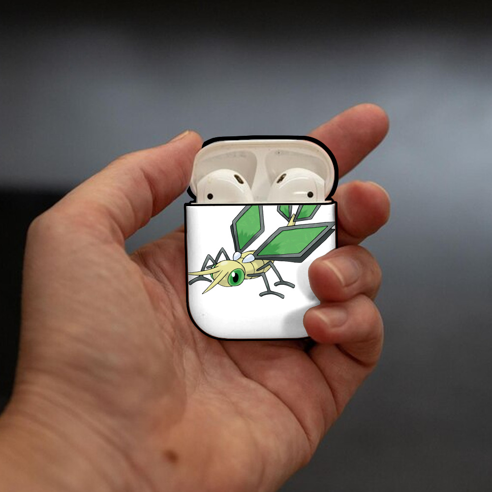 ポケットモンスター Pokémon AirPods 第2世代保護ケース ハードシェル ブラック 耐衝撃・防指紋・カラビナ付き