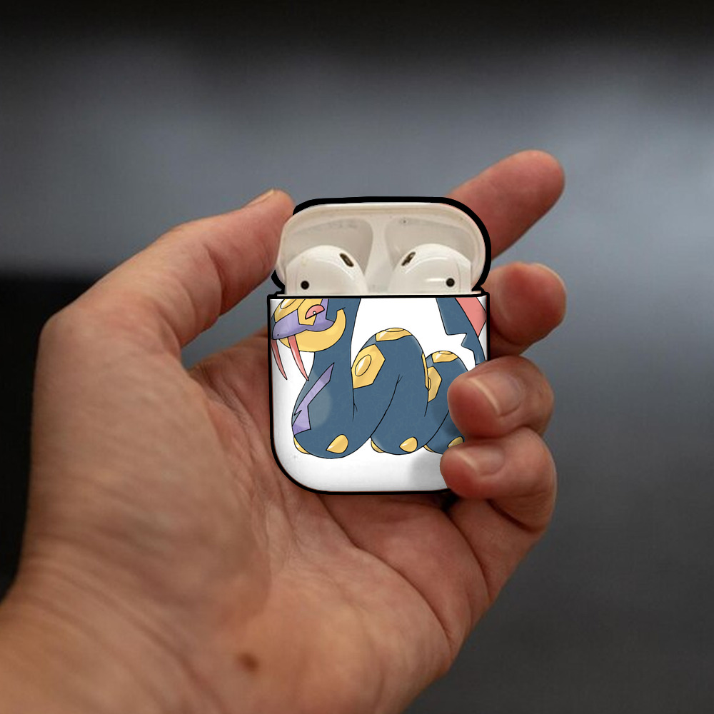 ポケットモンスター Pokémon AirPods 第2世代保護ケース ハードシェル ブラック 耐衝撃・防指紋・カラビナ付き