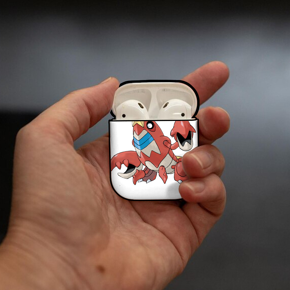 ポケットモンスター Pokémon AirPods 第2世代保護ケース ハードシェル ブラック 耐衝撃・防指紋・カラビナ付き