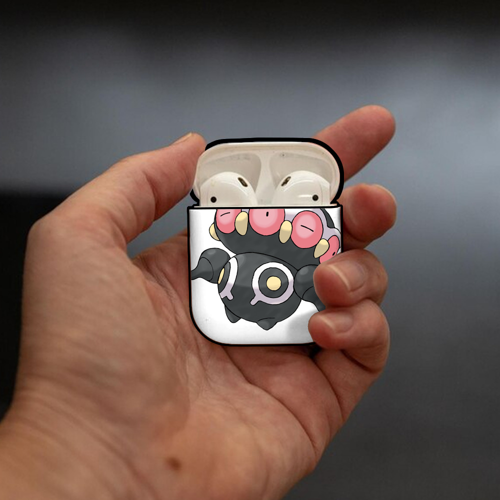 ポケットモンスター Pokémon AirPods 第2世代保護ケース ハードシェル ブラック 耐衝撃・防指紋・カラビナ付き
