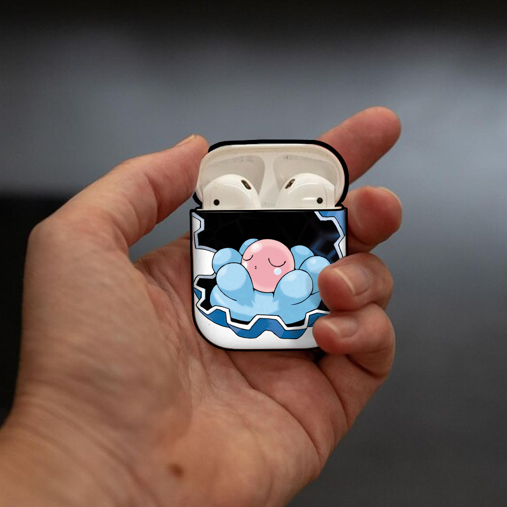 ポケットモンスター Pokémon AirPods 第2世代保護ケース ハードシェル ブラック 耐衝撃・防指紋・カラビナ付き
