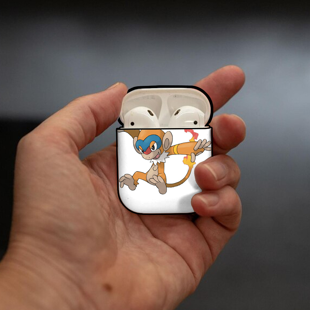 ポケットモンスター Pokémon AirPods 第2世代保護ケース ハードシェル ブラック 耐衝撃・防指紋・カラビナ付き