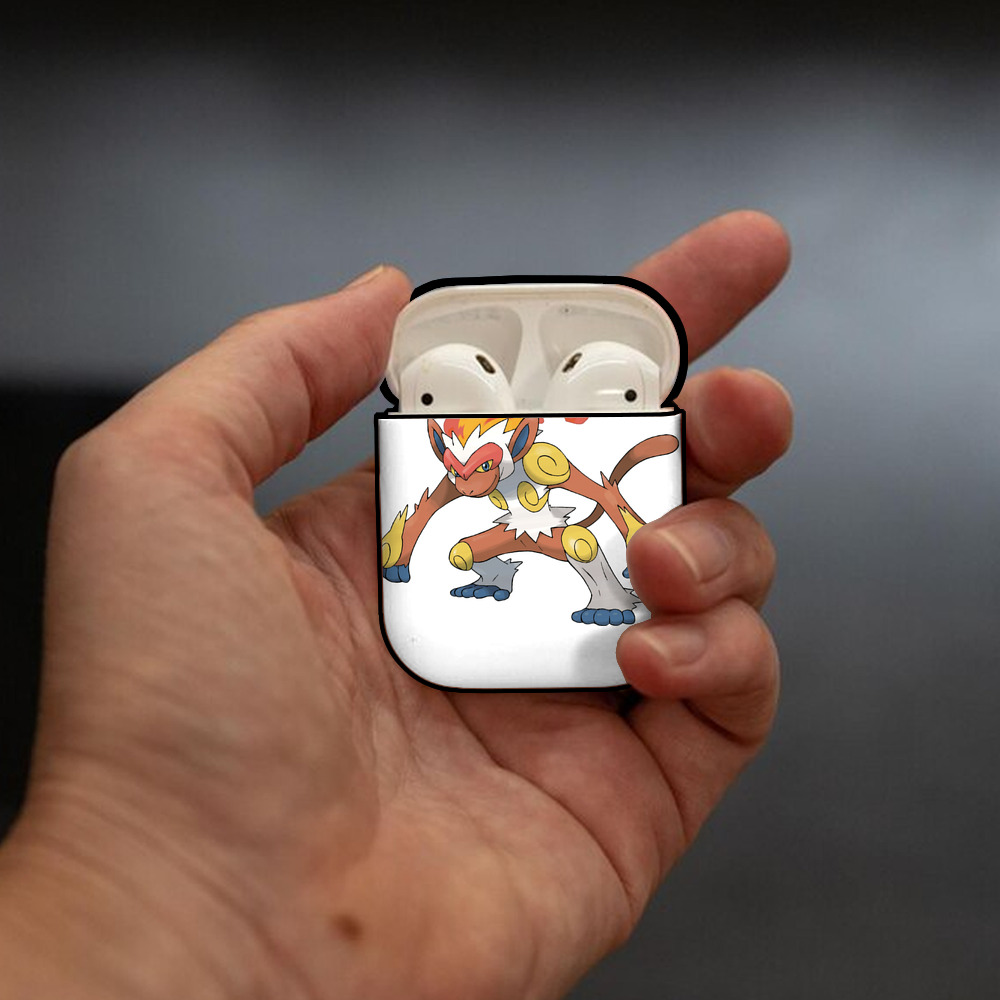 ポケットモンスター Pokémon AirPods 第2世代保護ケース ハードシェル ブラック 耐衝撃・防指紋・カラビナ付き