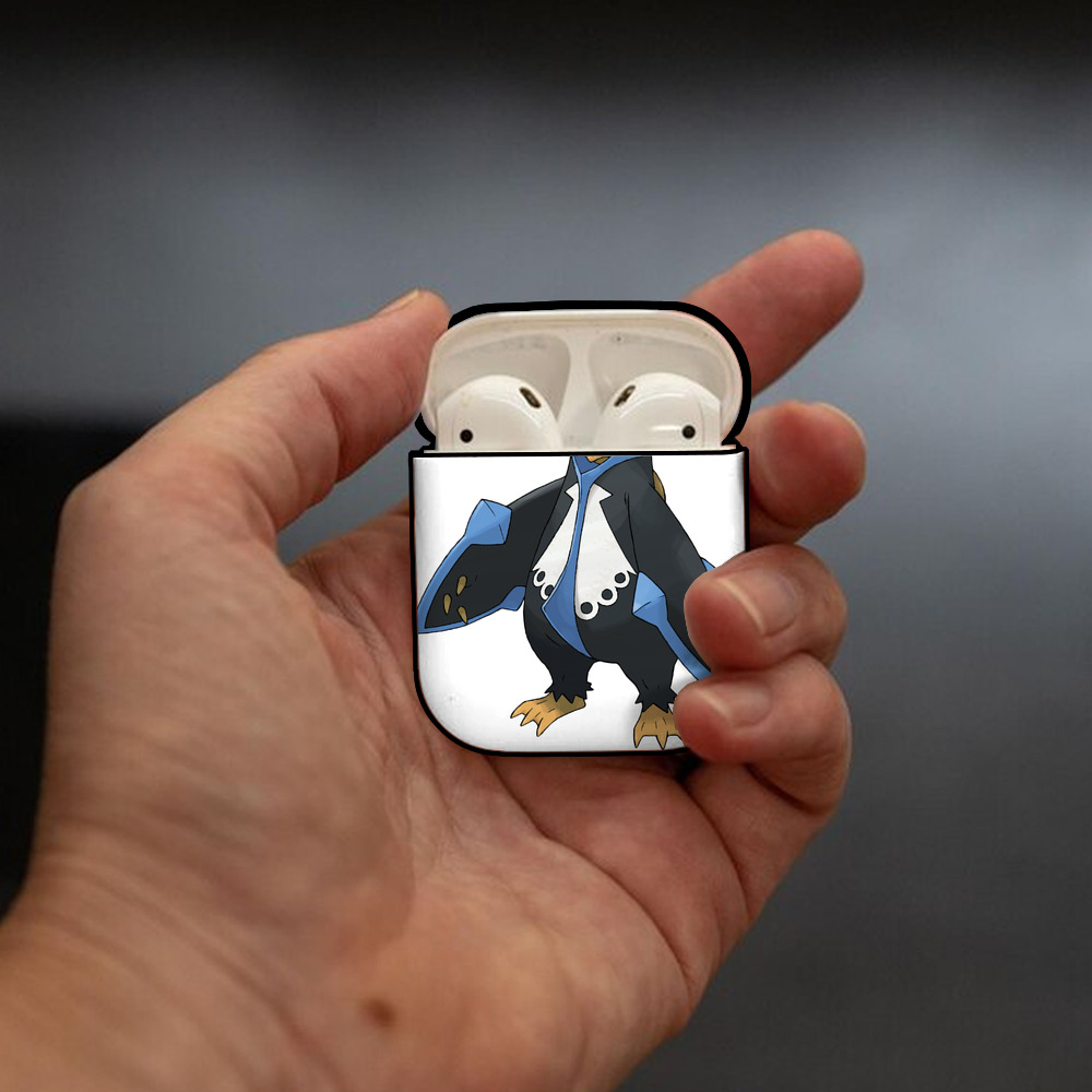 ポケットモンスター Pokémon AirPods 第2世代保護ケース ハードシェル ブラック 耐衝撃・防指紋・カラビナ付き