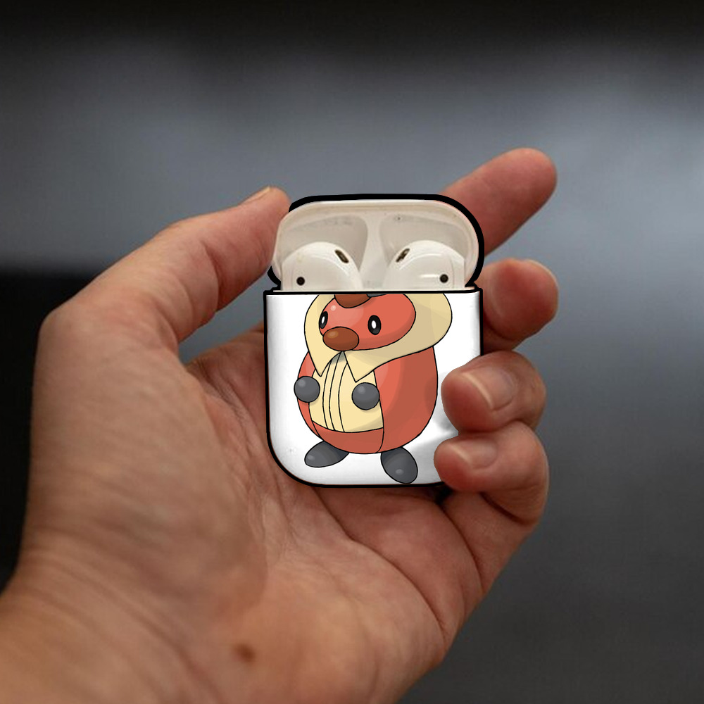 ポケットモンスター Pokémon AirPods 第2世代保護ケース ハードシェル ブラック 耐衝撃・防指紋・カラビナ付き