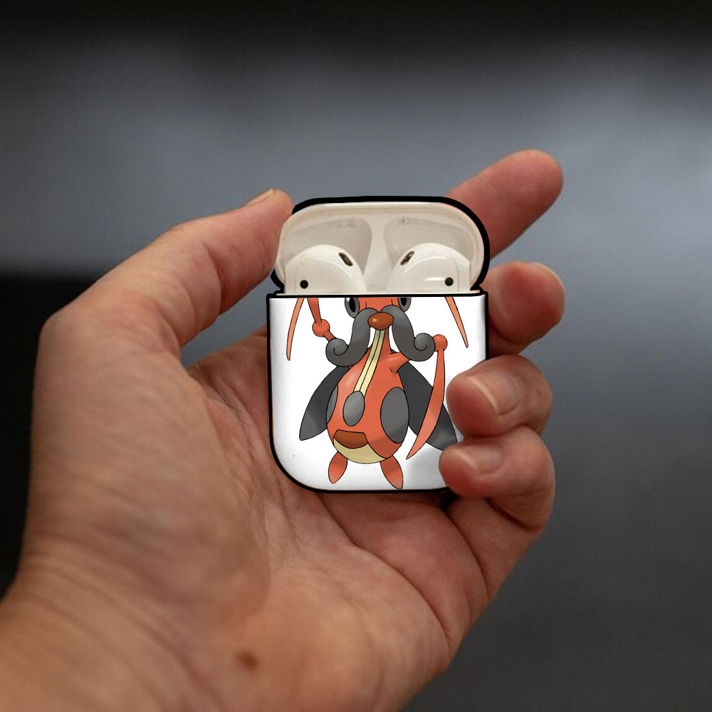 ポケットモンスター Pokémon AirPods 第2世代保護ケース ハードシェル ブラック 耐衝撃・防指紋・カラビナ付き