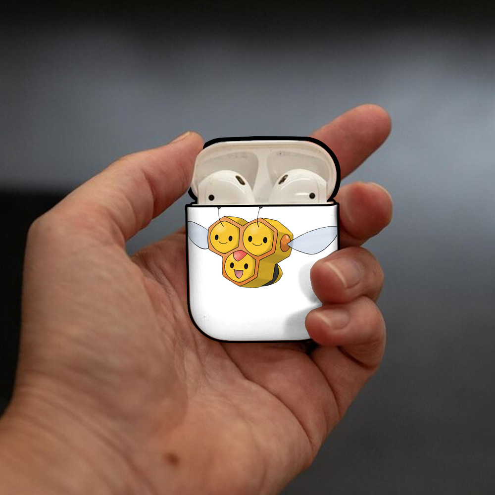 ポケットモンスター Pokémon AirPods 第2世代保護ケース ハードシェル ブラック 耐衝撃・防指紋・カラビナ付き
