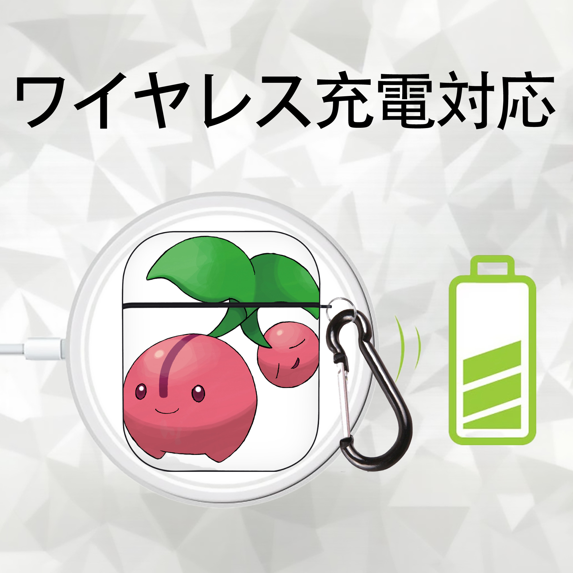 ポケットモンスター Pokémon AirPods 第2世代保護ケース ハードシェル ブラック 耐衝撃・防指紋・カラビナ付き