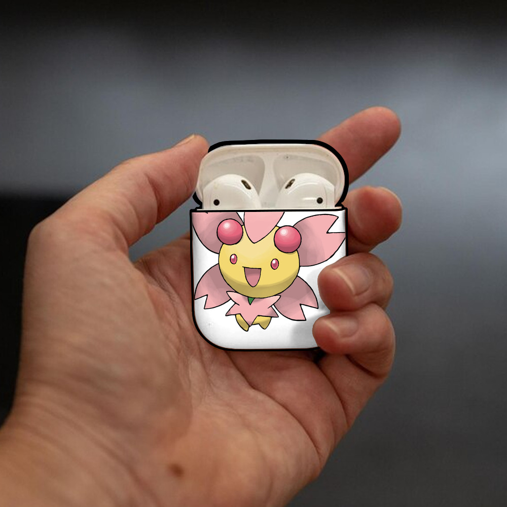 ポケットモンスター Pokémon AirPods 第2世代保護ケース ハードシェル ブラック 耐衝撃・防指紋・カラビナ付き