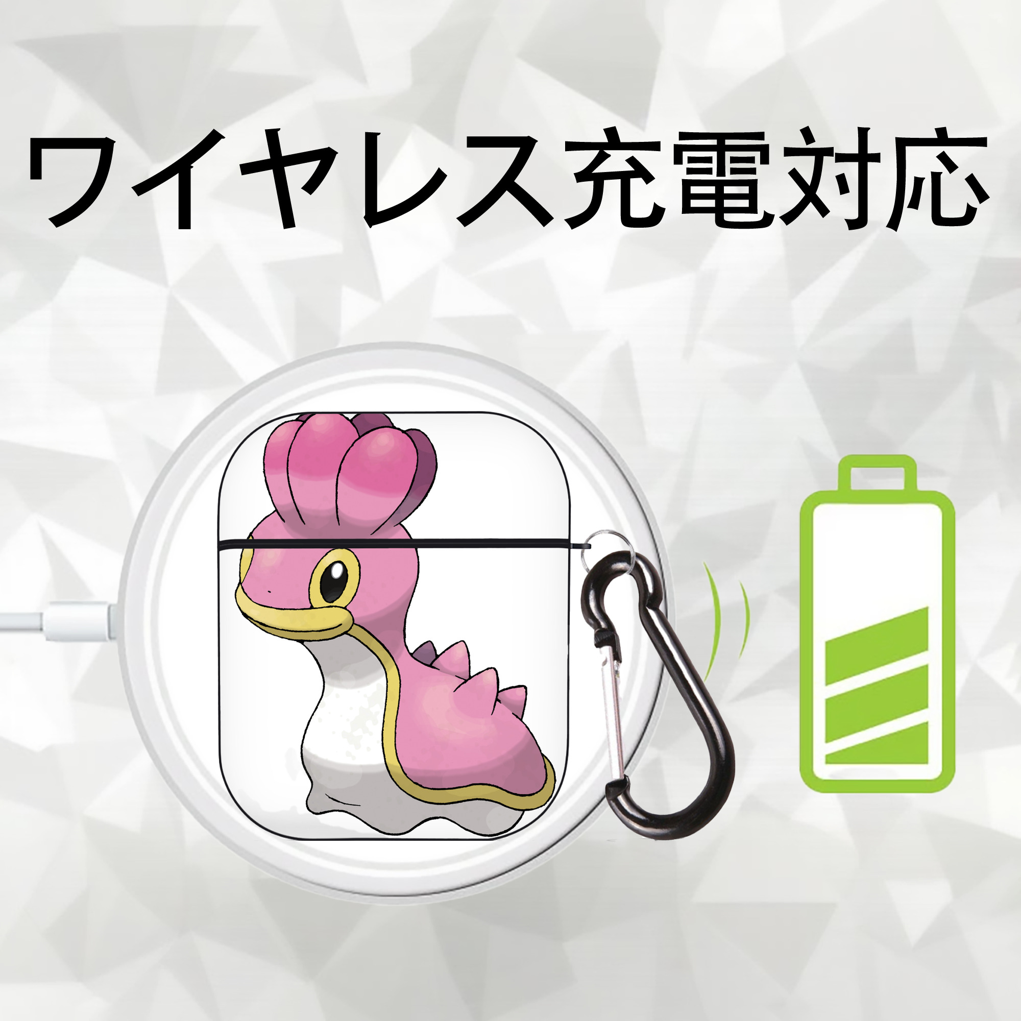 ポケットモンスター Pokémon AirPods 第2世代保護ケース ハードシェル ブラック 耐衝撃・防指紋・カラビナ付き