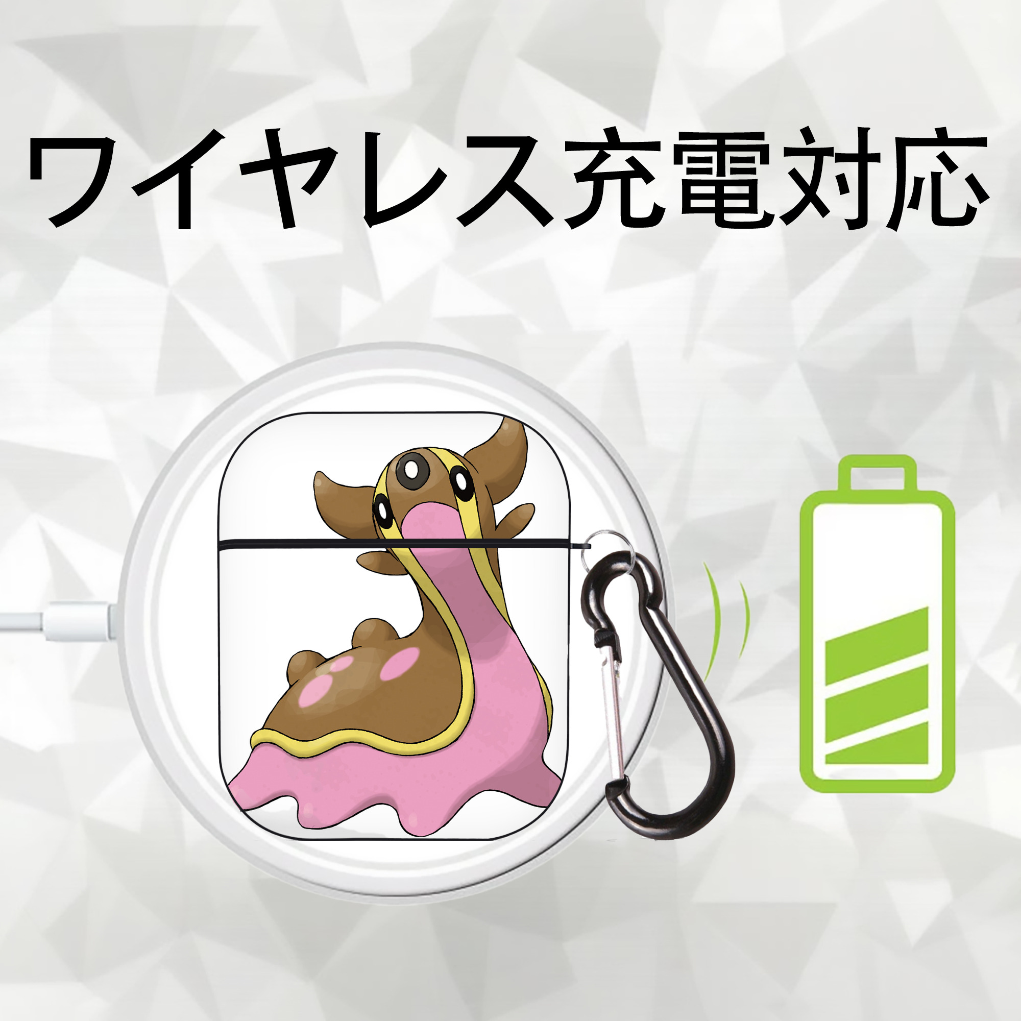 ポケットモンスター Pokémon AirPods 第2世代保護ケース ハードシェル ブラック 耐衝撃・防指紋・カラビナ付き