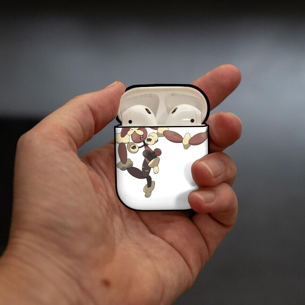 ポケットモンスター Pokémon AirPods 第2世代保護ケース ハードシェル ブラック 耐衝撃・防指紋・カラビナ付き