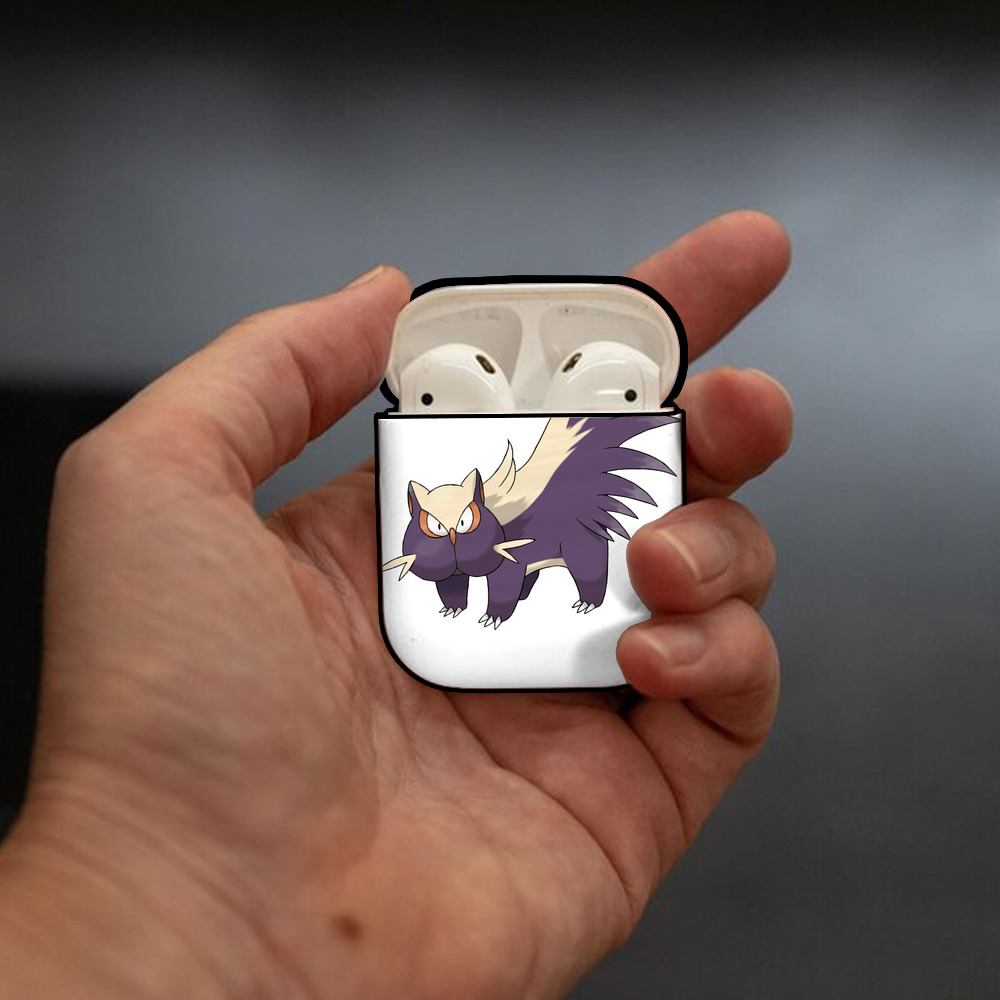 ポケットモンスター Pokémon AirPods 第2世代保護ケース ハードシェル ブラック 耐衝撃・防指紋・カラビナ付き
