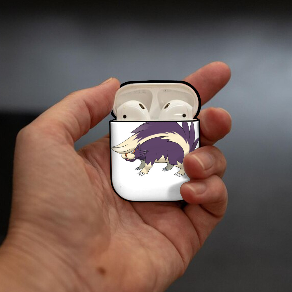 ポケットモンスター Pokémon AirPods 第2世代保護ケース ハードシェル ブラック 耐衝撃・防指紋・カラビナ付き