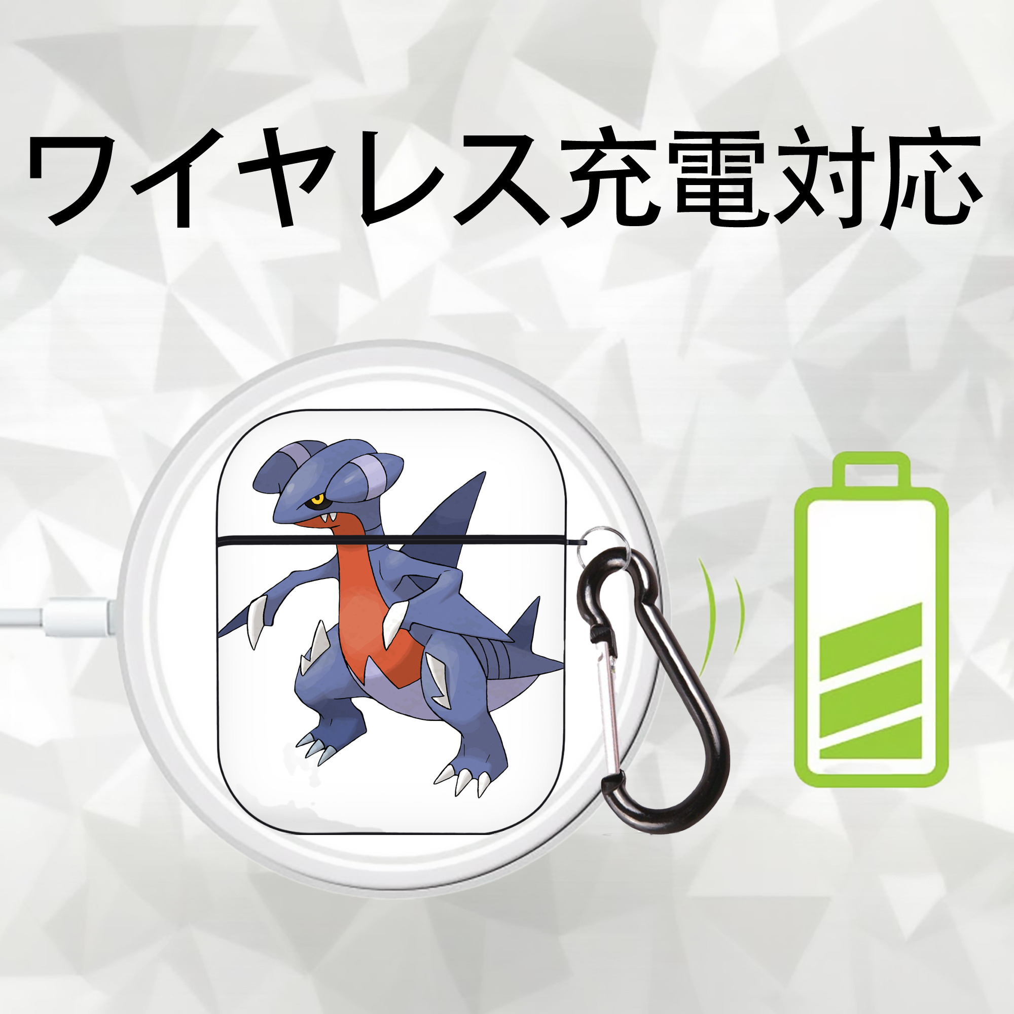 ポケットモンスター Pokémon AirPods 第2世代保護ケース ハードシェル ブラック 耐衝撃・防指紋・カラビナ付き