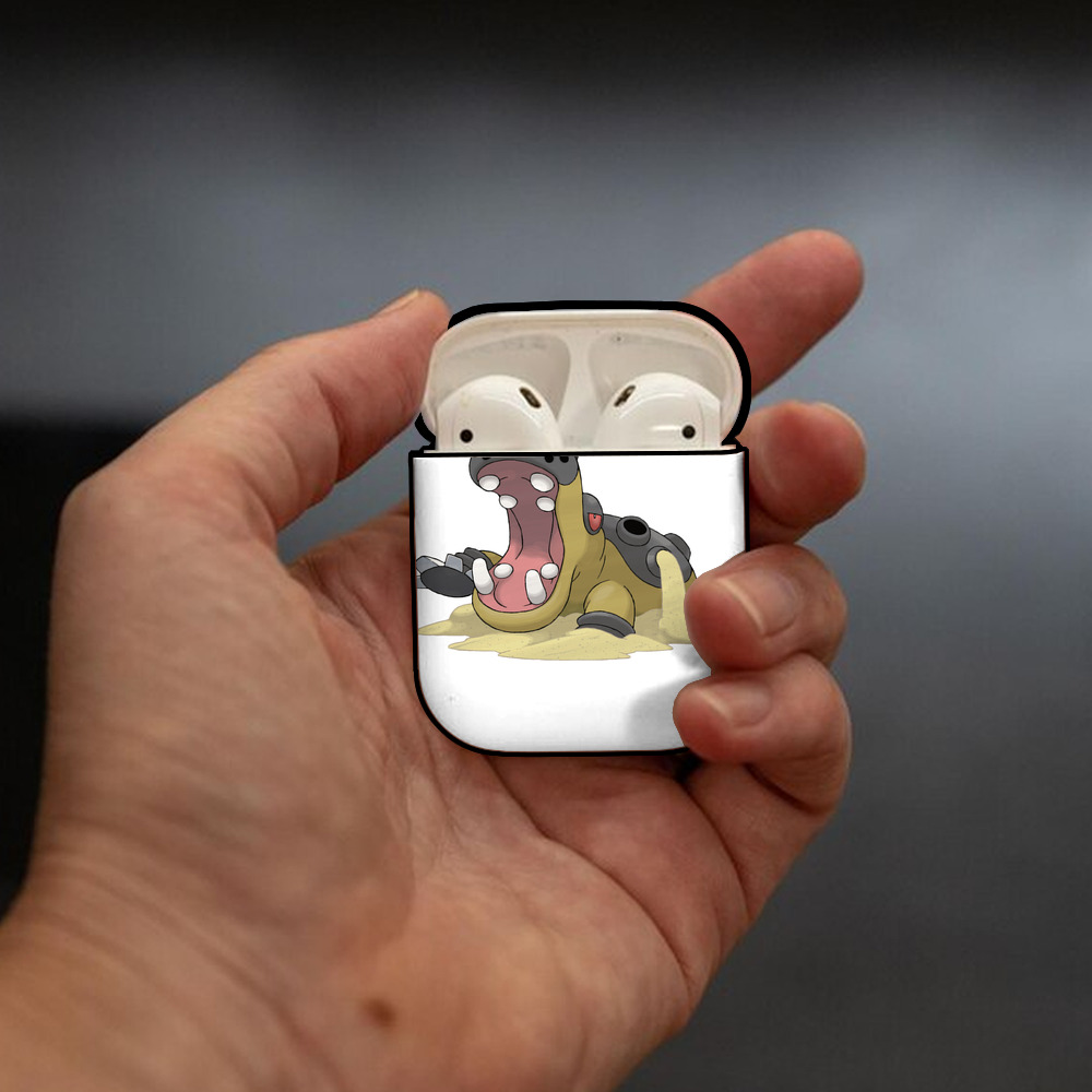 ポケットモンスター Pokémon AirPods 第2世代保護ケース ハードシェル ブラック 耐衝撃・防指紋・カラビナ付き