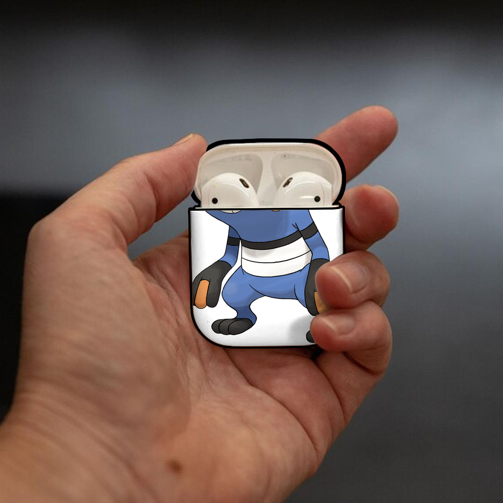 ポケットモンスター Pokémon AirPods 第2世代保護ケース ハードシェル ブラック 耐衝撃・防指紋・カラビナ付き