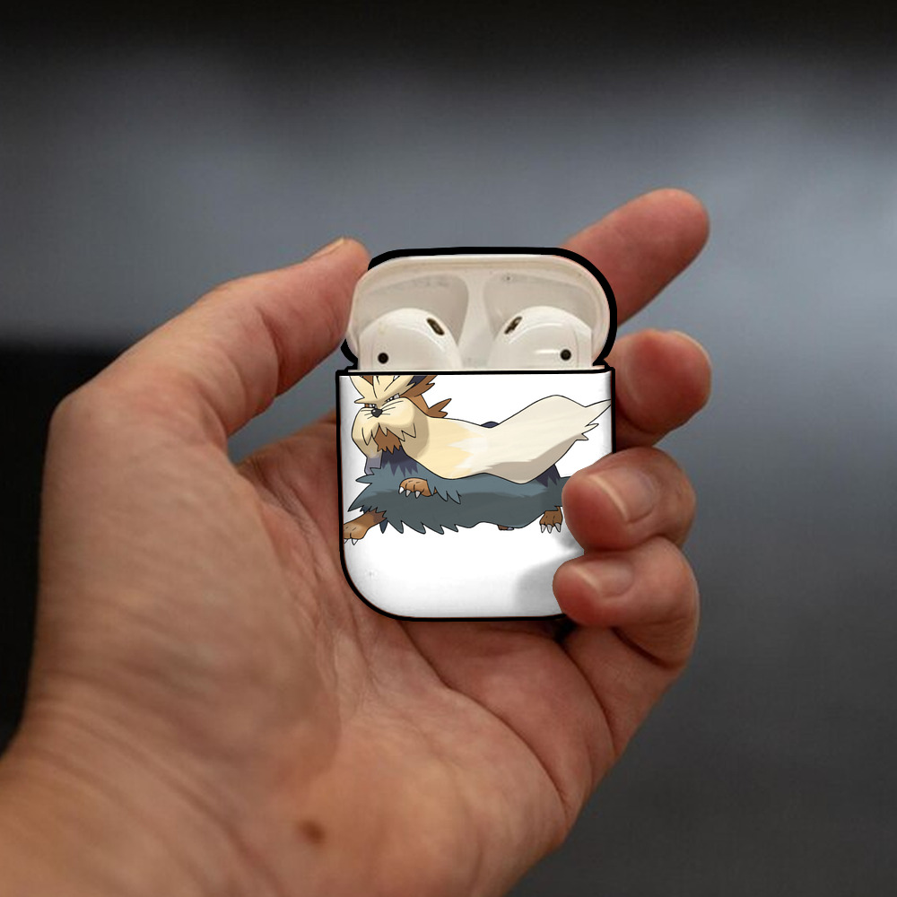 ポケットモンスター Pokémon AirPods 第2世代保護ケース ハードシェル ブラック 耐衝撃・防指紋・カラビナ付き