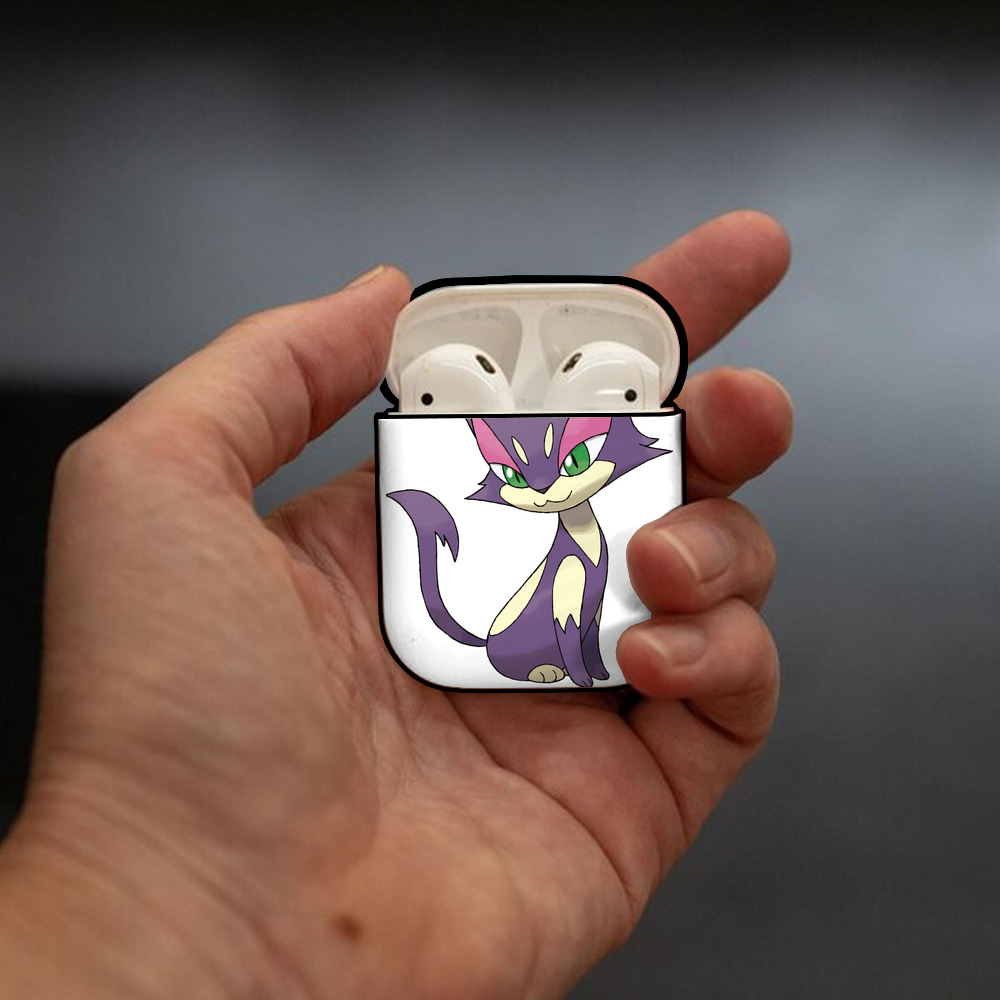 ポケットモンスター Pokémon AirPods 第2世代保護ケース ハードシェル ブラック 耐衝撃・防指紋・カラビナ付き