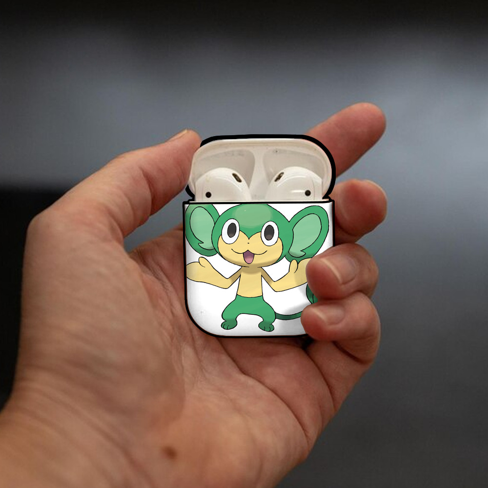 ポケットモンスター Pokémon AirPods 第2世代保護ケース ハードシェル ブラック 耐衝撃・防指紋・カラビナ付き