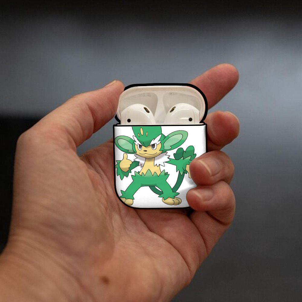 ポケットモンスター Pokémon AirPods 第2世代保護ケース ハードシェル ブラック 耐衝撃・防指紋・カラビナ付き