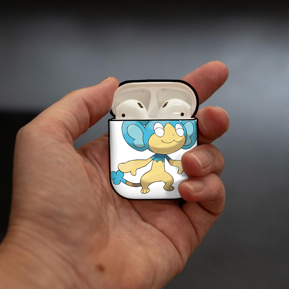 ポケットモンスター Pokémon AirPods 第2世代保護ケース ハードシェル ブラック 耐衝撃・防指紋・カラビナ付き