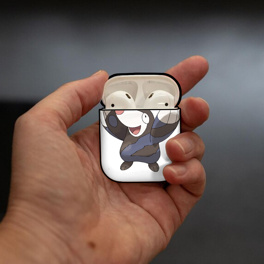 ポケットモンスター Pokémon AirPods 第2世代保護ケース ハードシェル ブラック 耐衝撃・防指紋・カラビナ付き