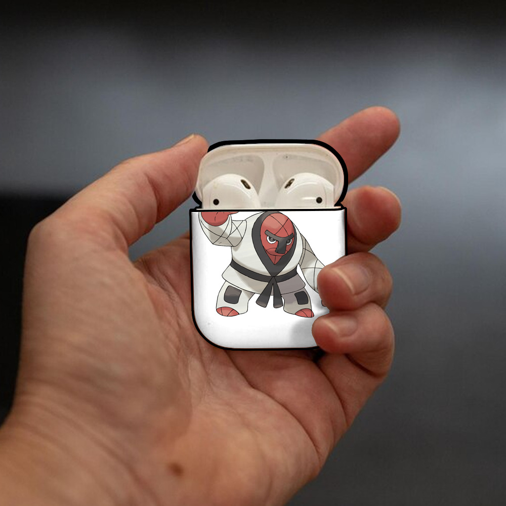 ポケットモンスター Pokémon AirPods 第2世代保護ケース ハードシェル ブラック 耐衝撃・防指紋・カラビナ付き