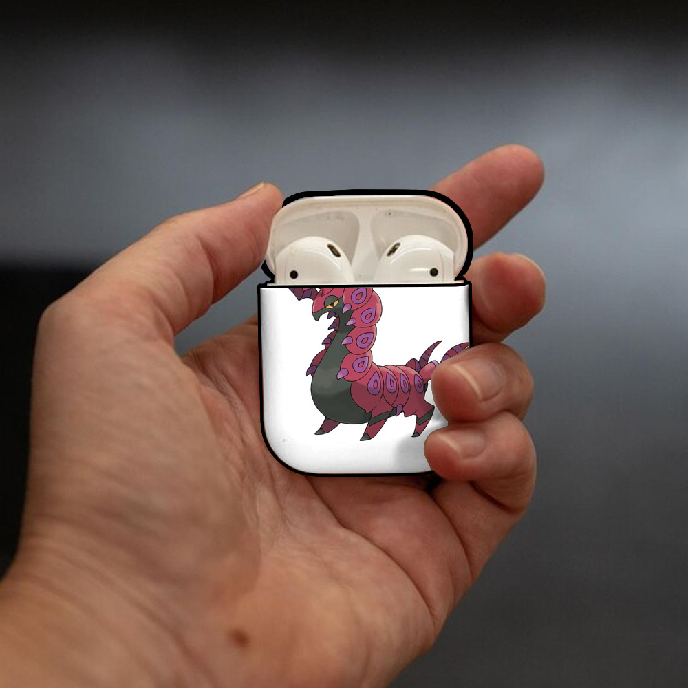ポケットモンスター Pokémon AirPods 第2世代保護ケース ハードシェル ブラック 耐衝撃・防指紋・カラビナ付き