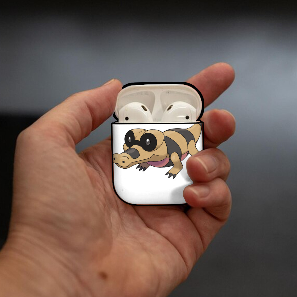 ポケットモンスター Pokémon AirPods 第2世代保護ケース ハードシェル ブラック 耐衝撃・防指紋・カラビナ付き