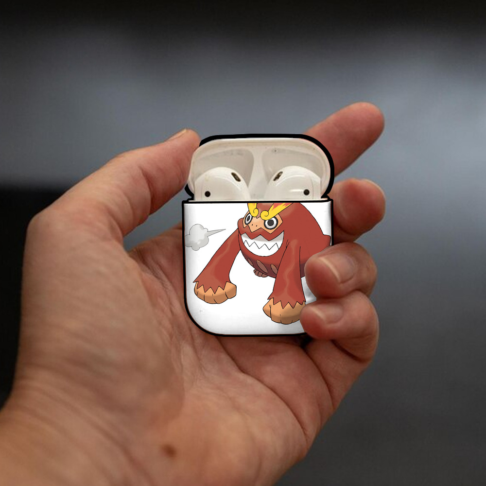 ポケットモンスター Pokémon AirPods 第2世代保護ケース ハードシェル ブラック 耐衝撃・防指紋・カラビナ付き
