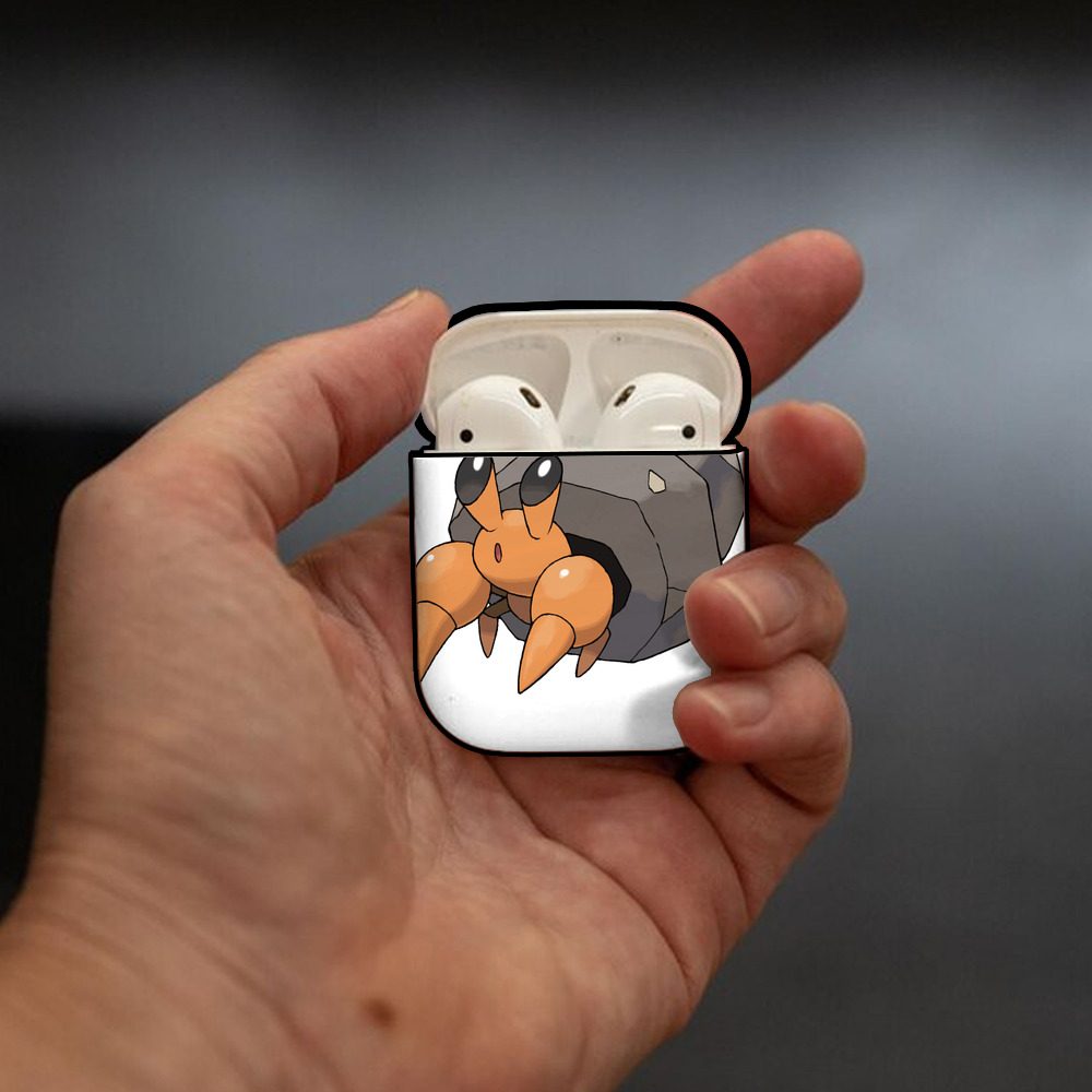 ポケットモンスター Pokémon AirPods 第2世代保護ケース ハードシェル ブラック 耐衝撃・防指紋・カラビナ付き